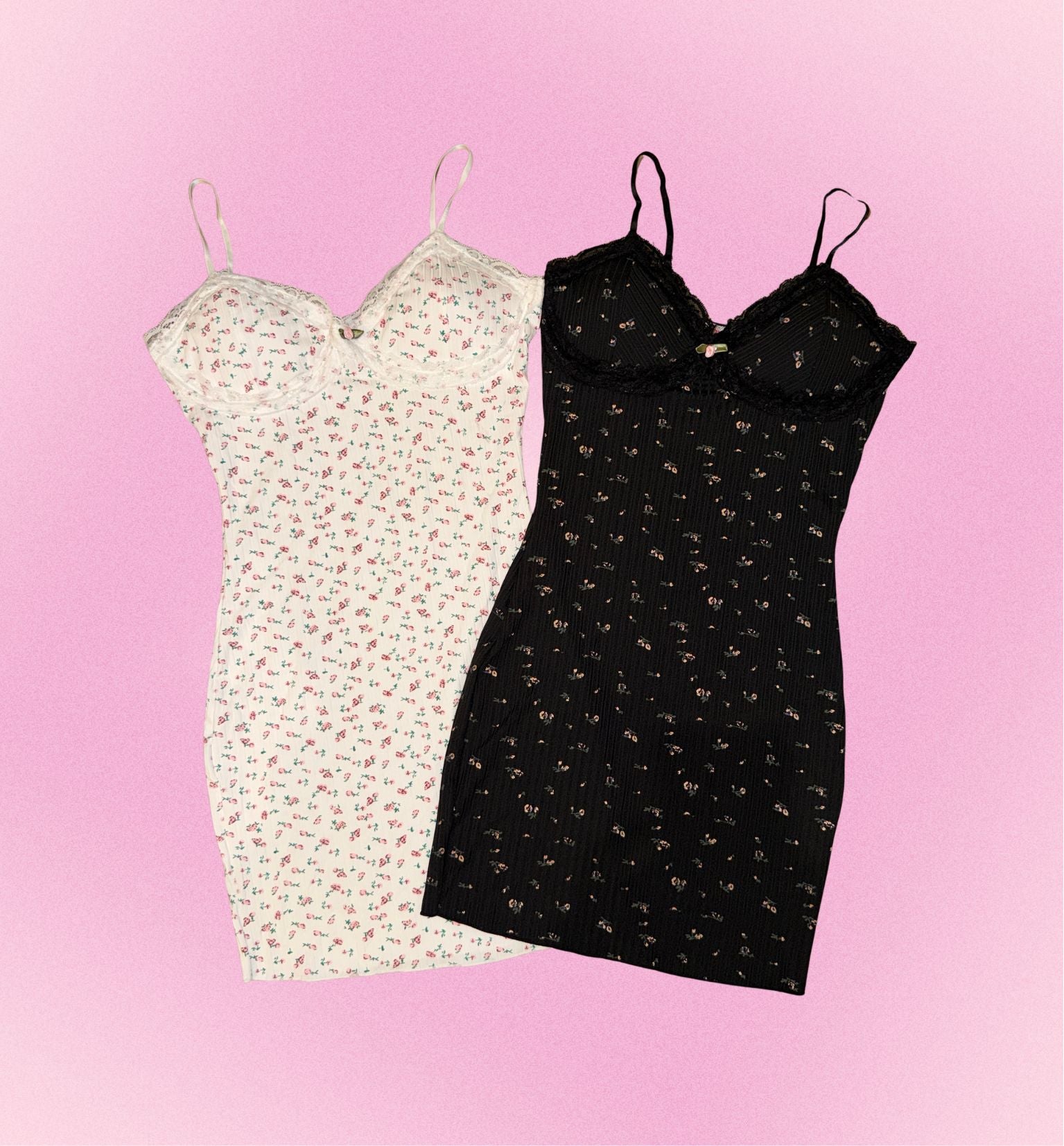 Floral Print Lace Bustier Mini Dress