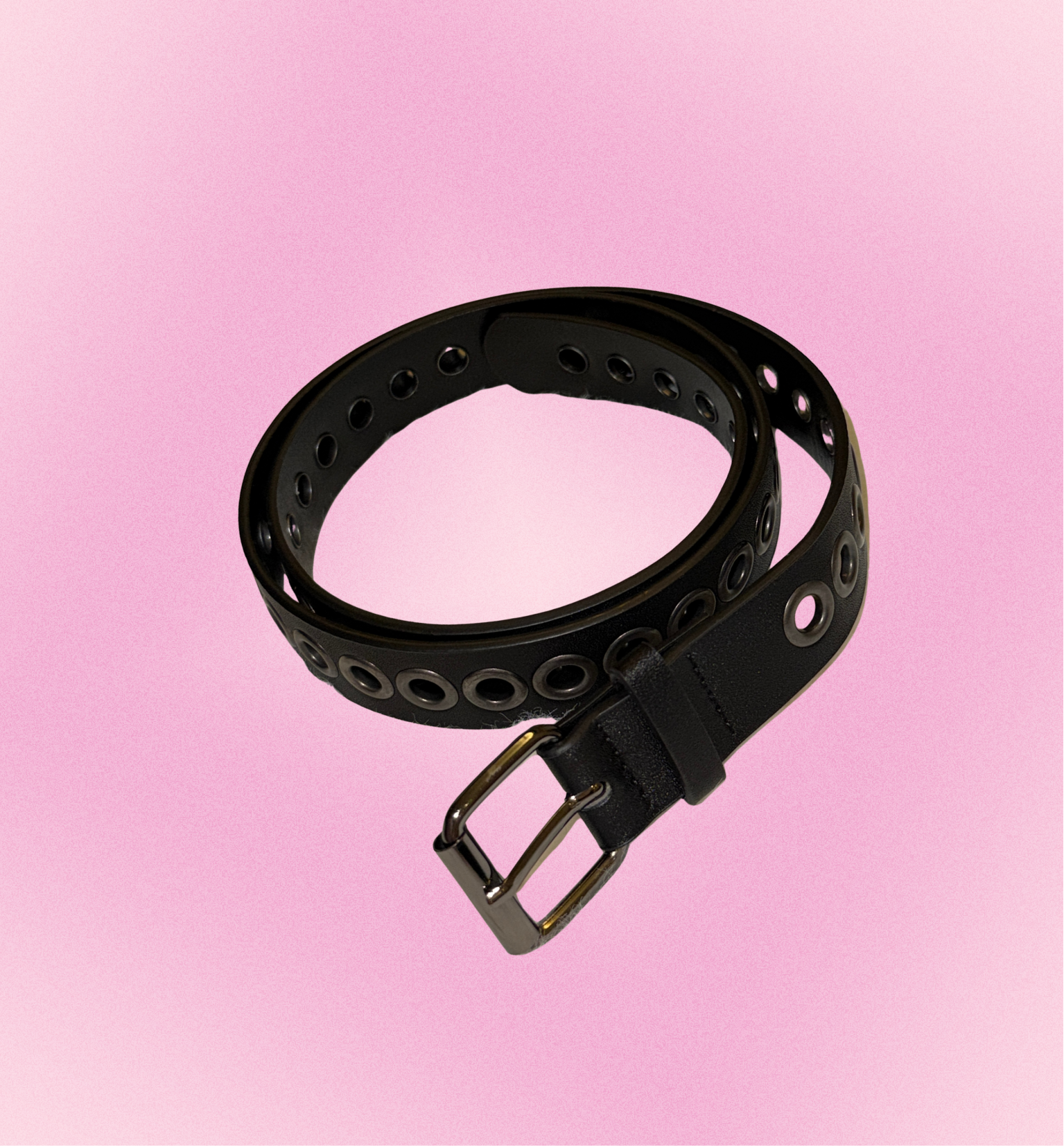 All-black studded belt