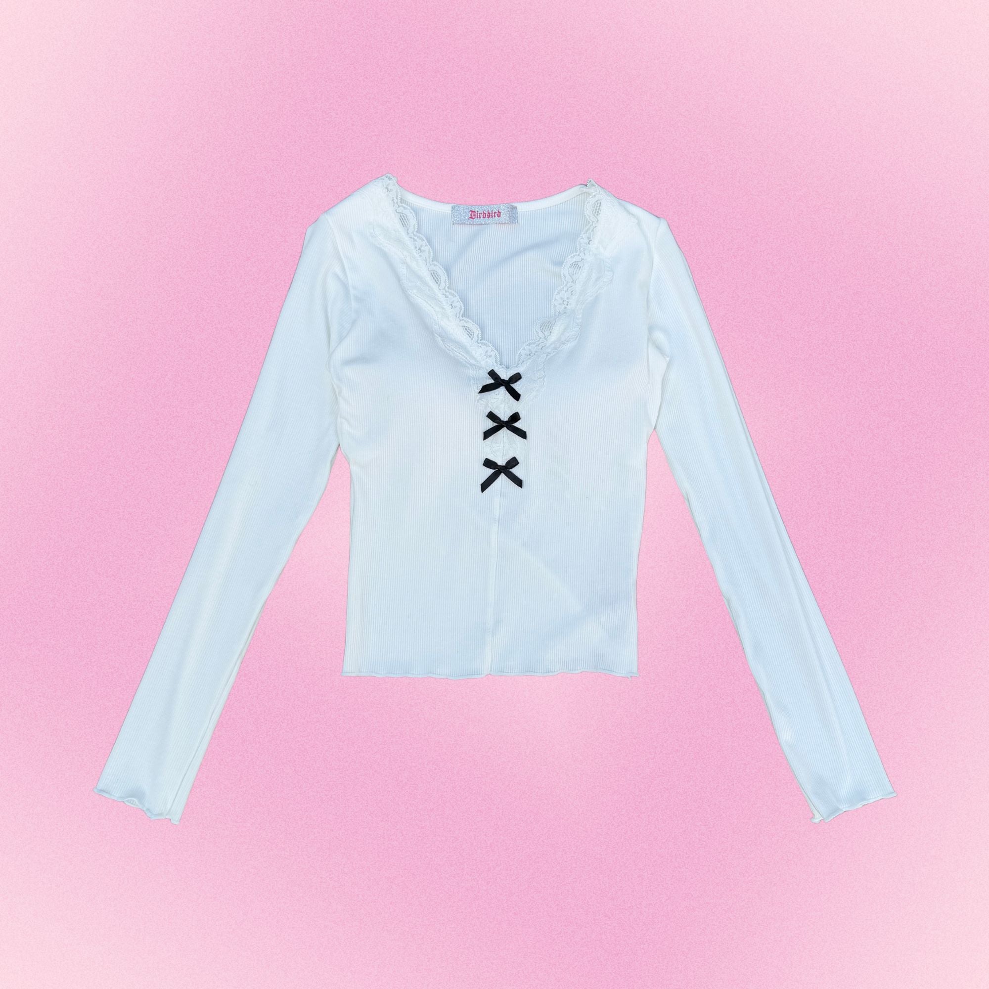 BBS Padded Ribbon V-Neck Top (CP089)