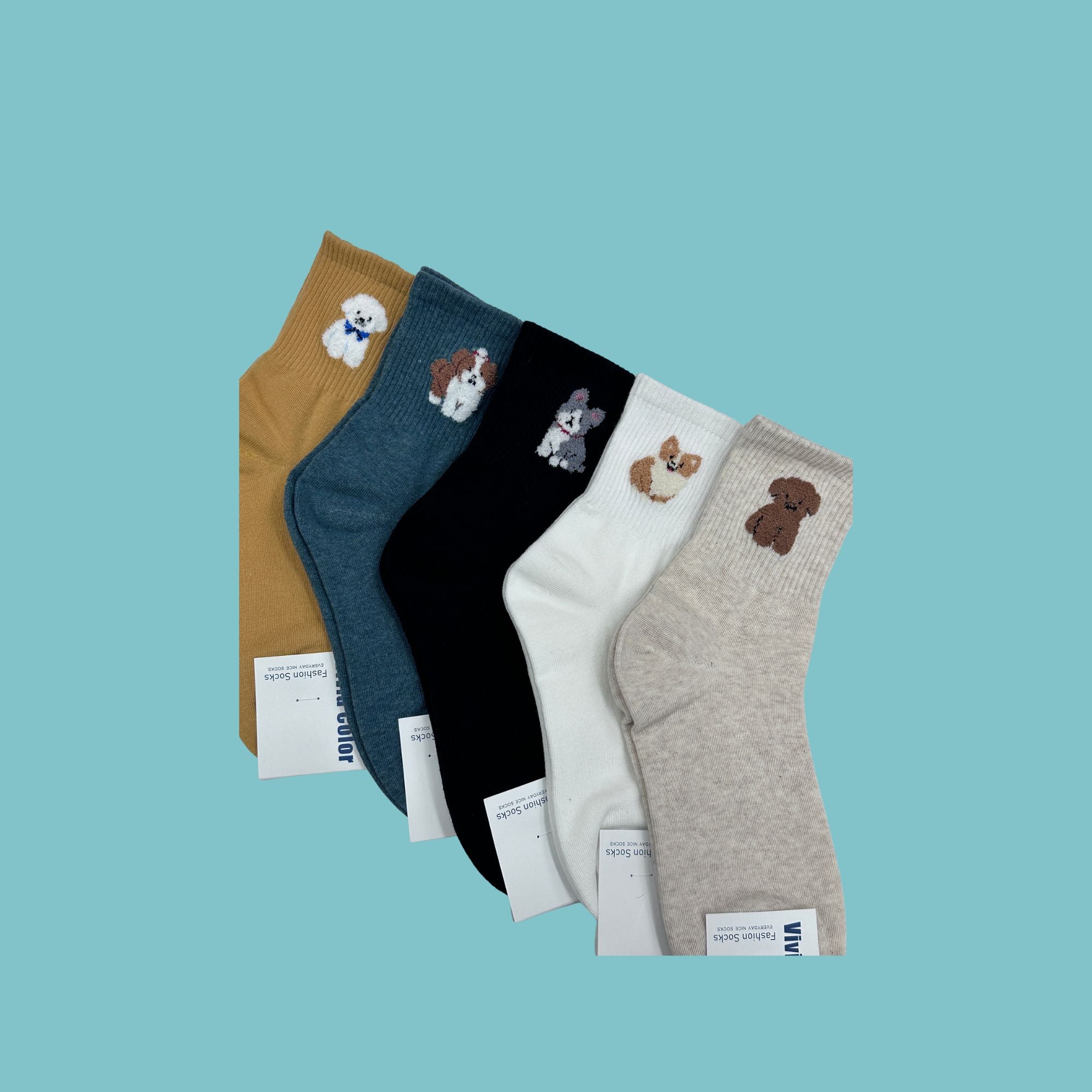 BBS Paws Puppy Club Embroidery Socks