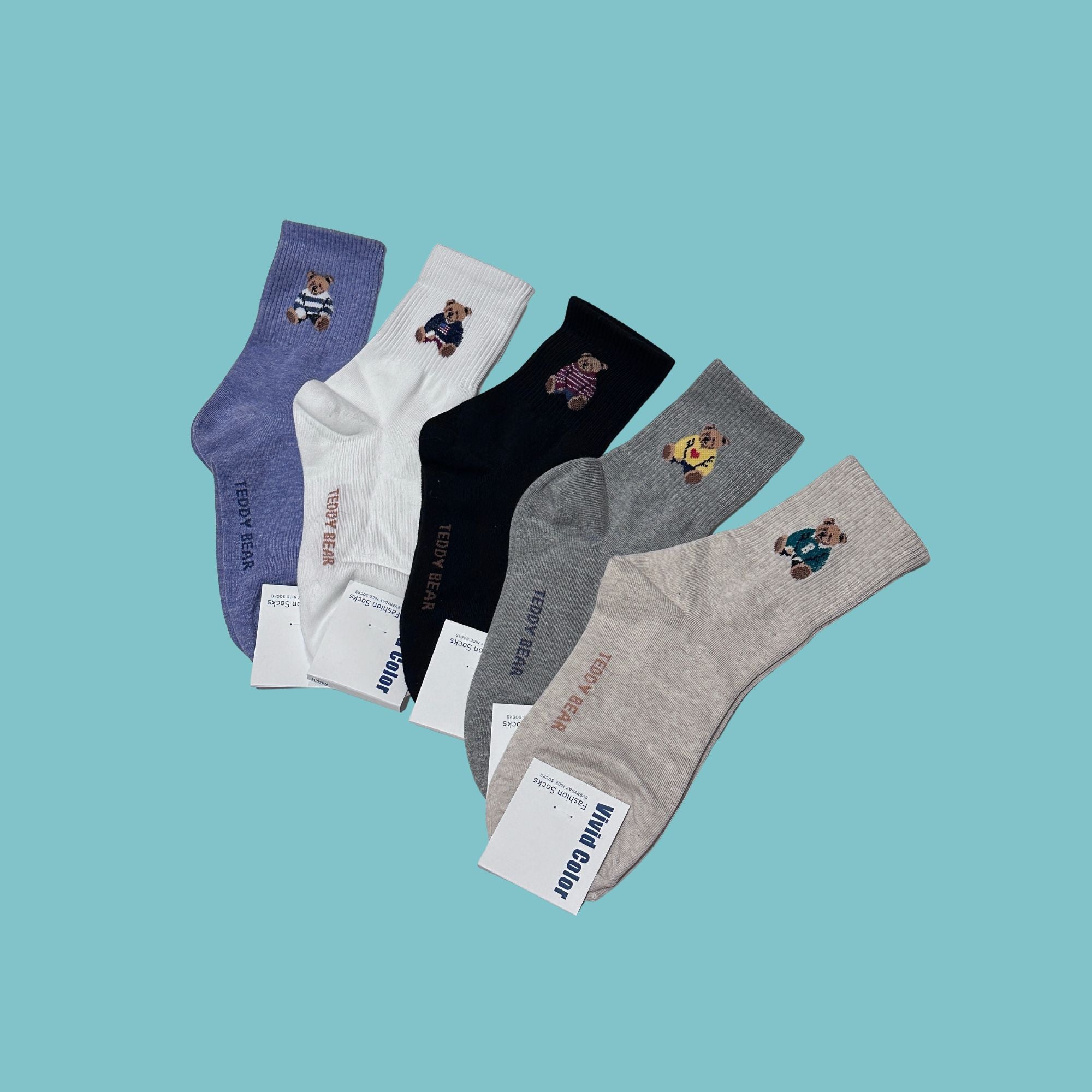 BBS Theodore Retro Teddy Bear Crew Socks
