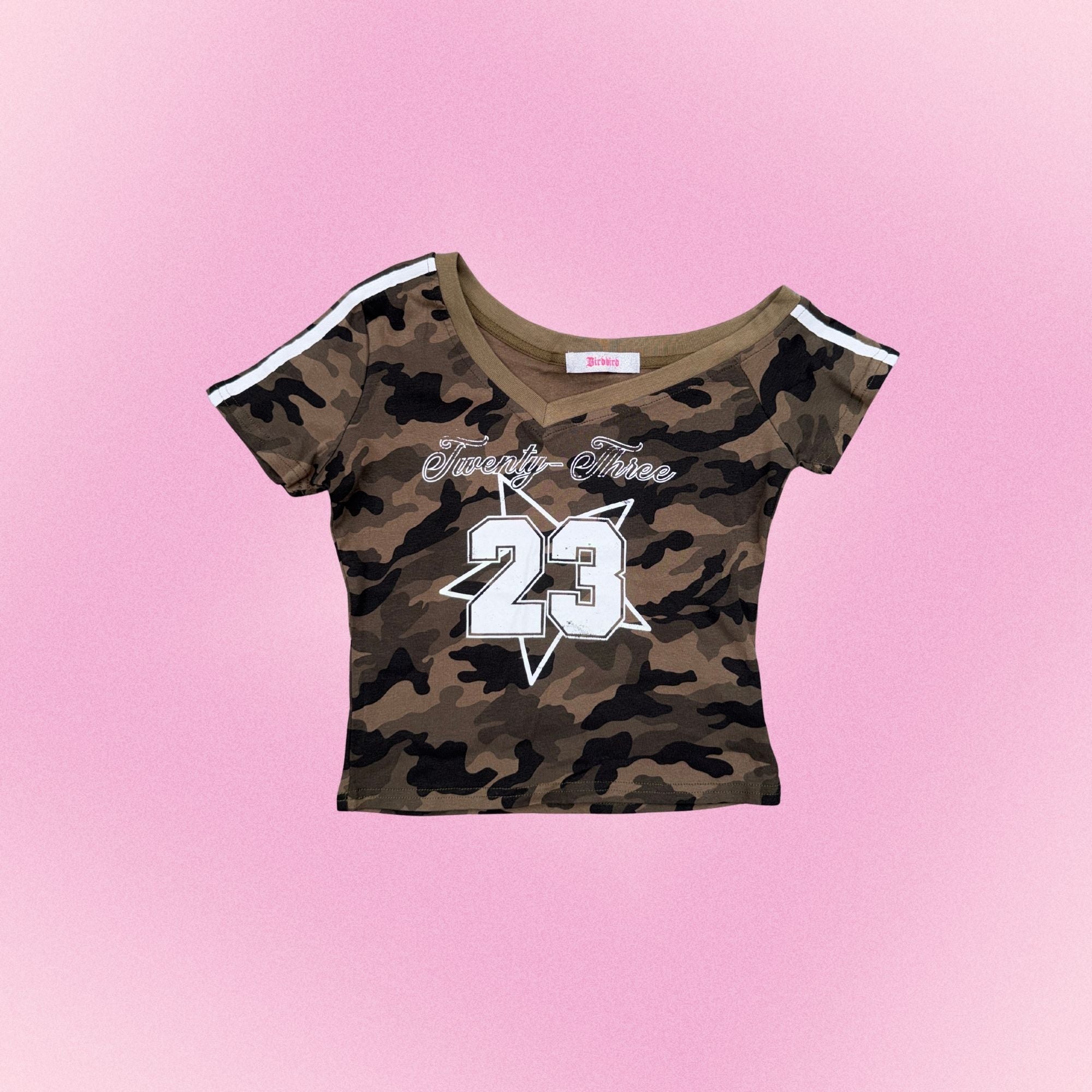 BBS Rebel 23 Camo One-Shoulder Top