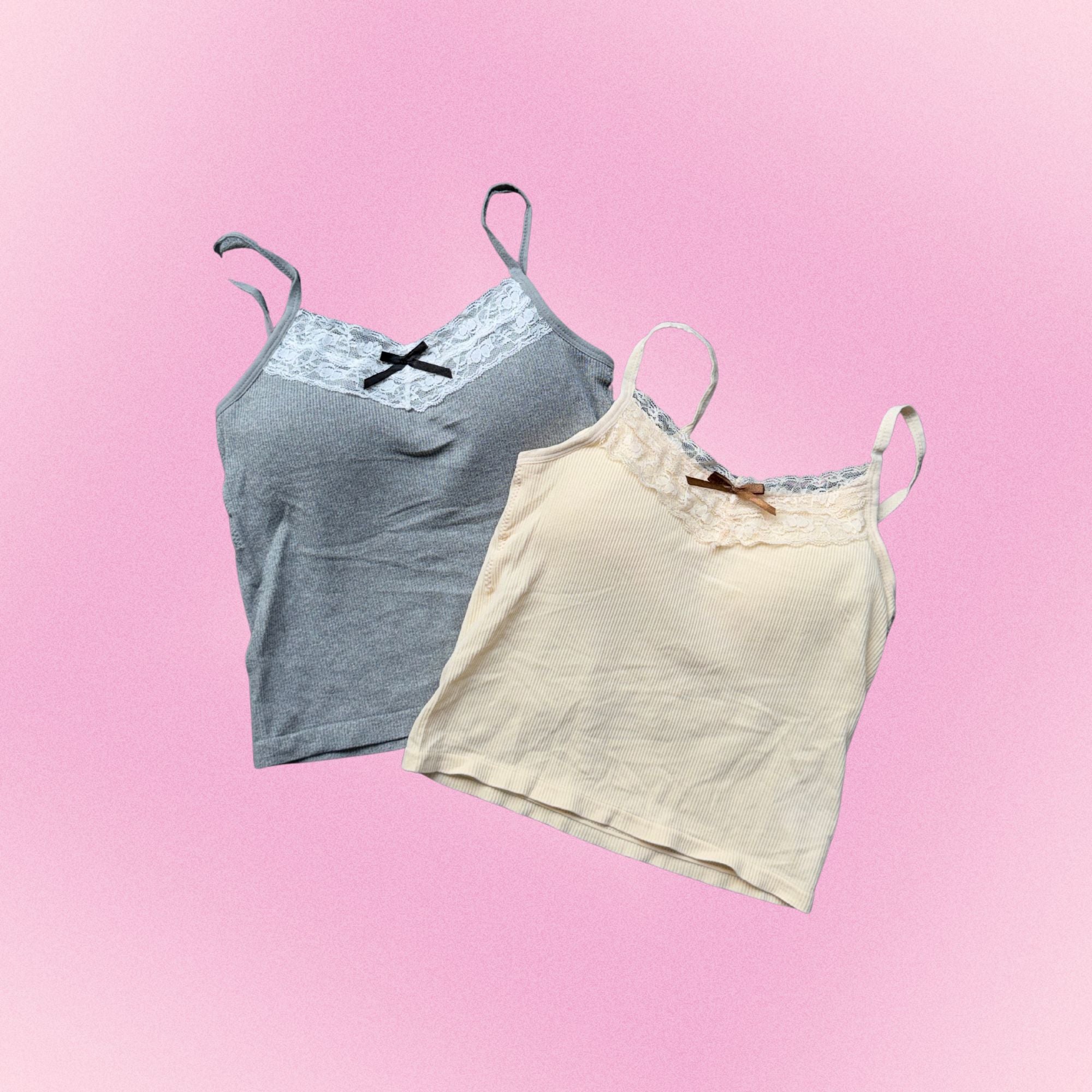 BBS "Coquette Rib" Lace Trim Cami (VT110)