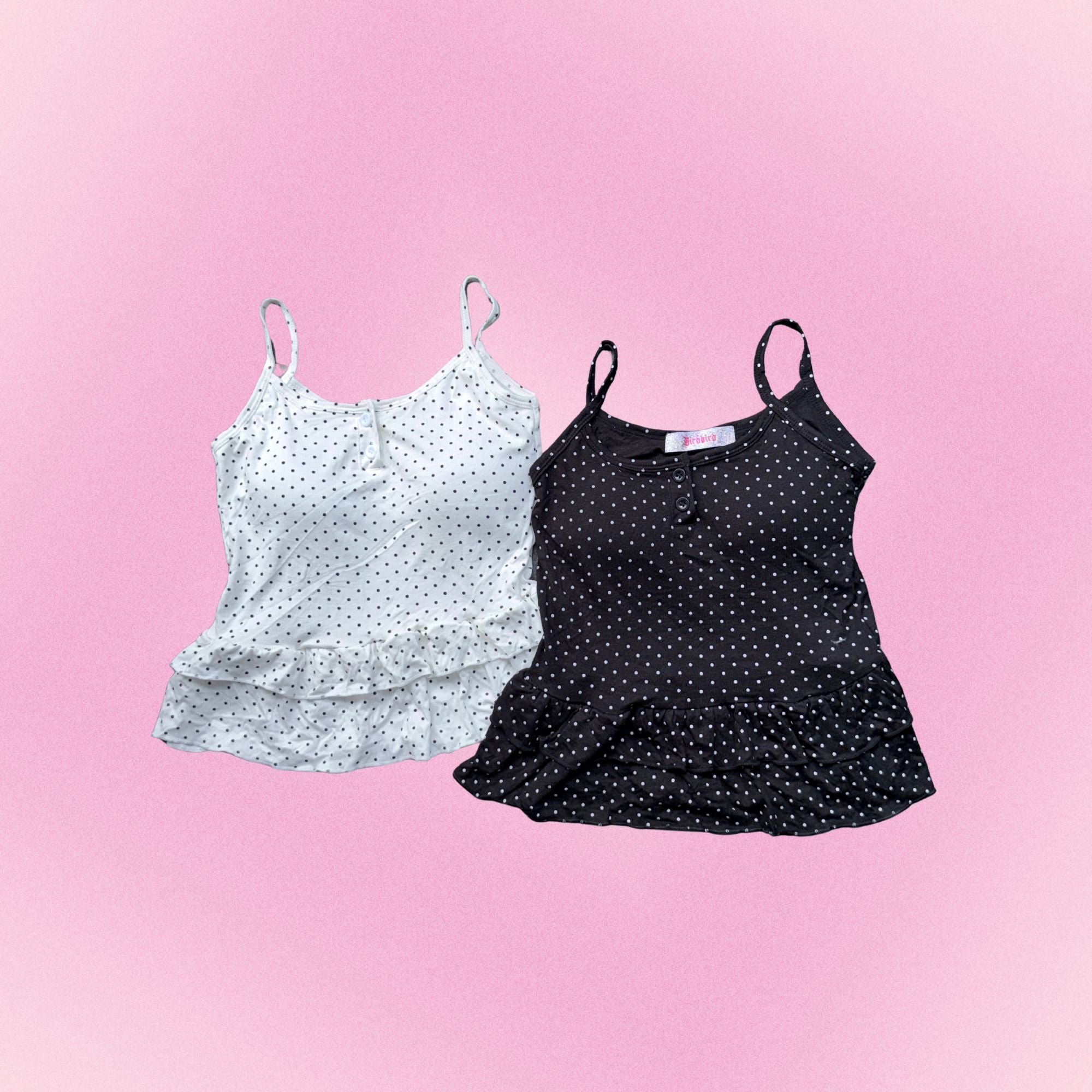 BBS Polka Dot Peplum Cami (VT108)