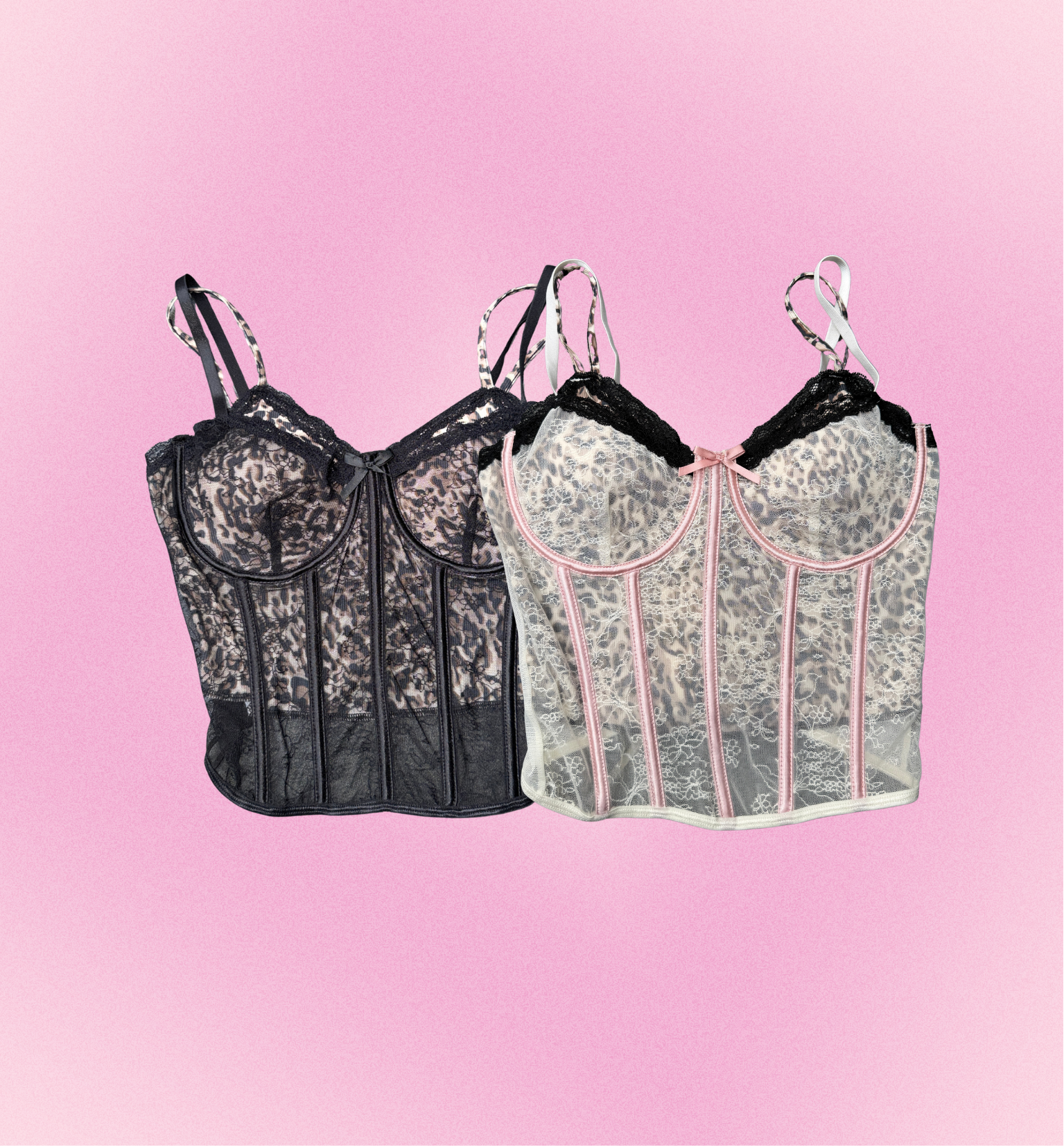 BBS Cyber-Siren Leopard Sheer Corset Cami