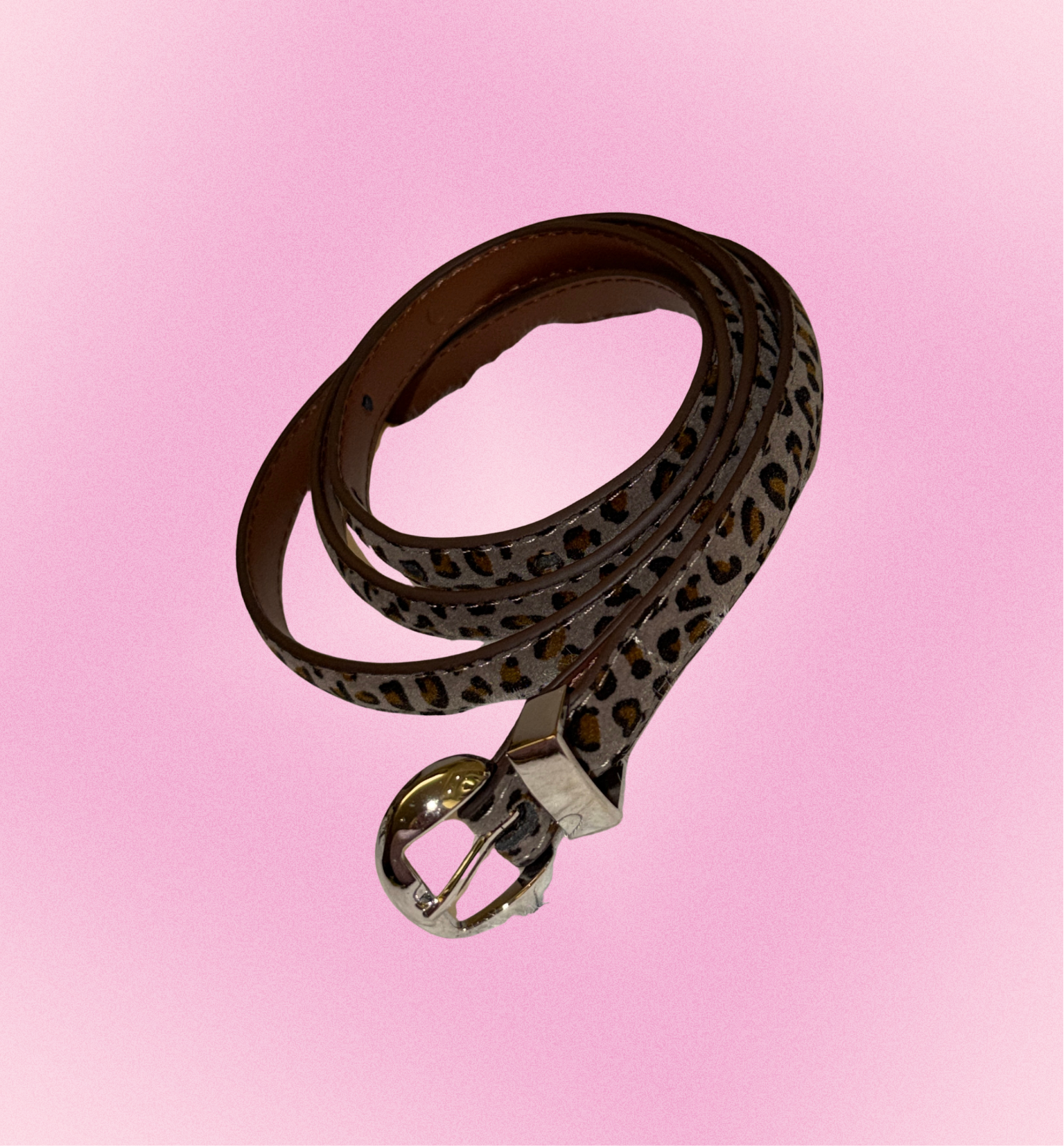 Leopard print belt
