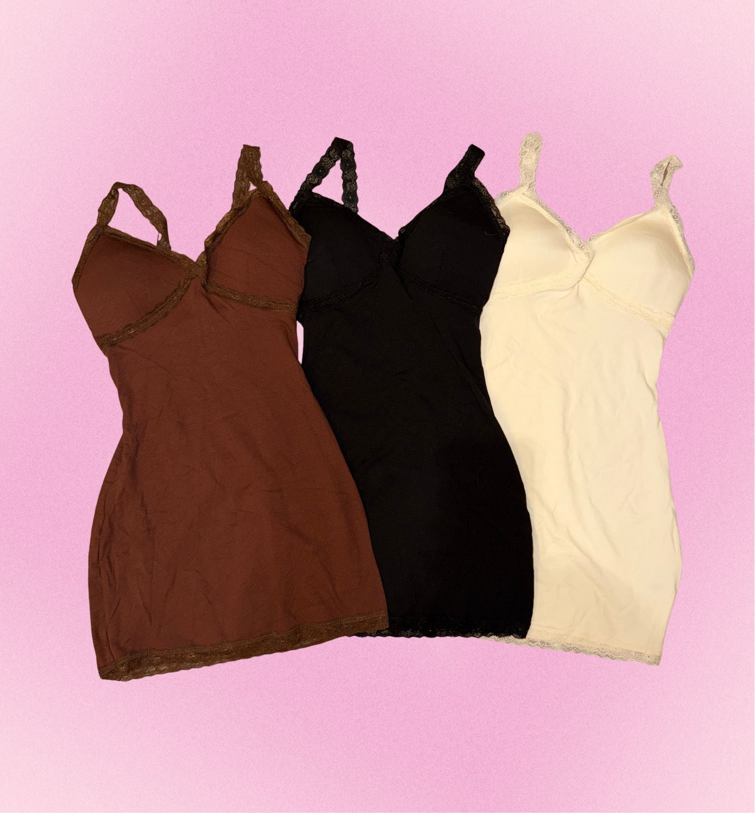Signature Lace-Trim Cami Slip Dress