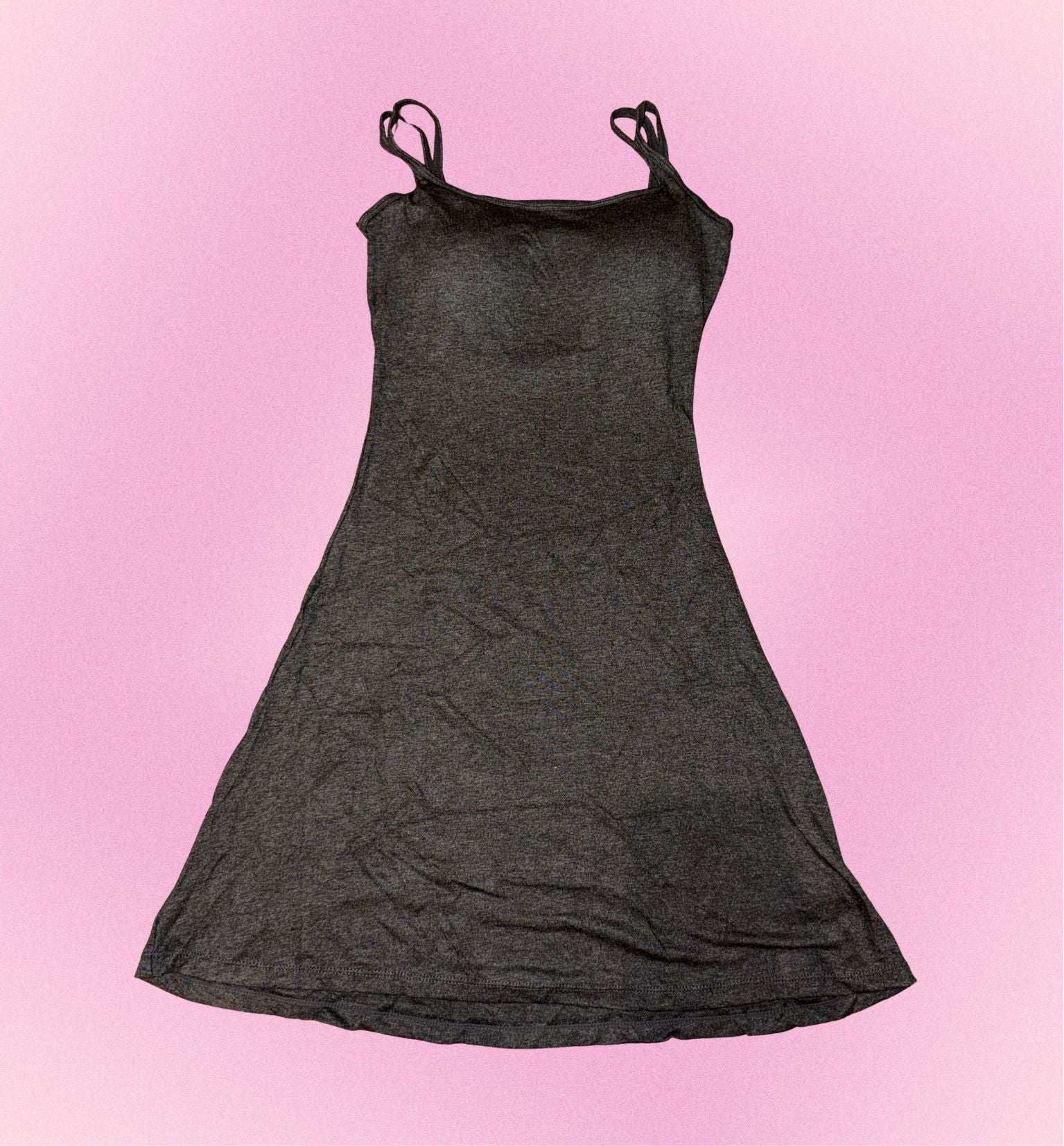 Cozy Ribbed Double-Strap Cami Dress