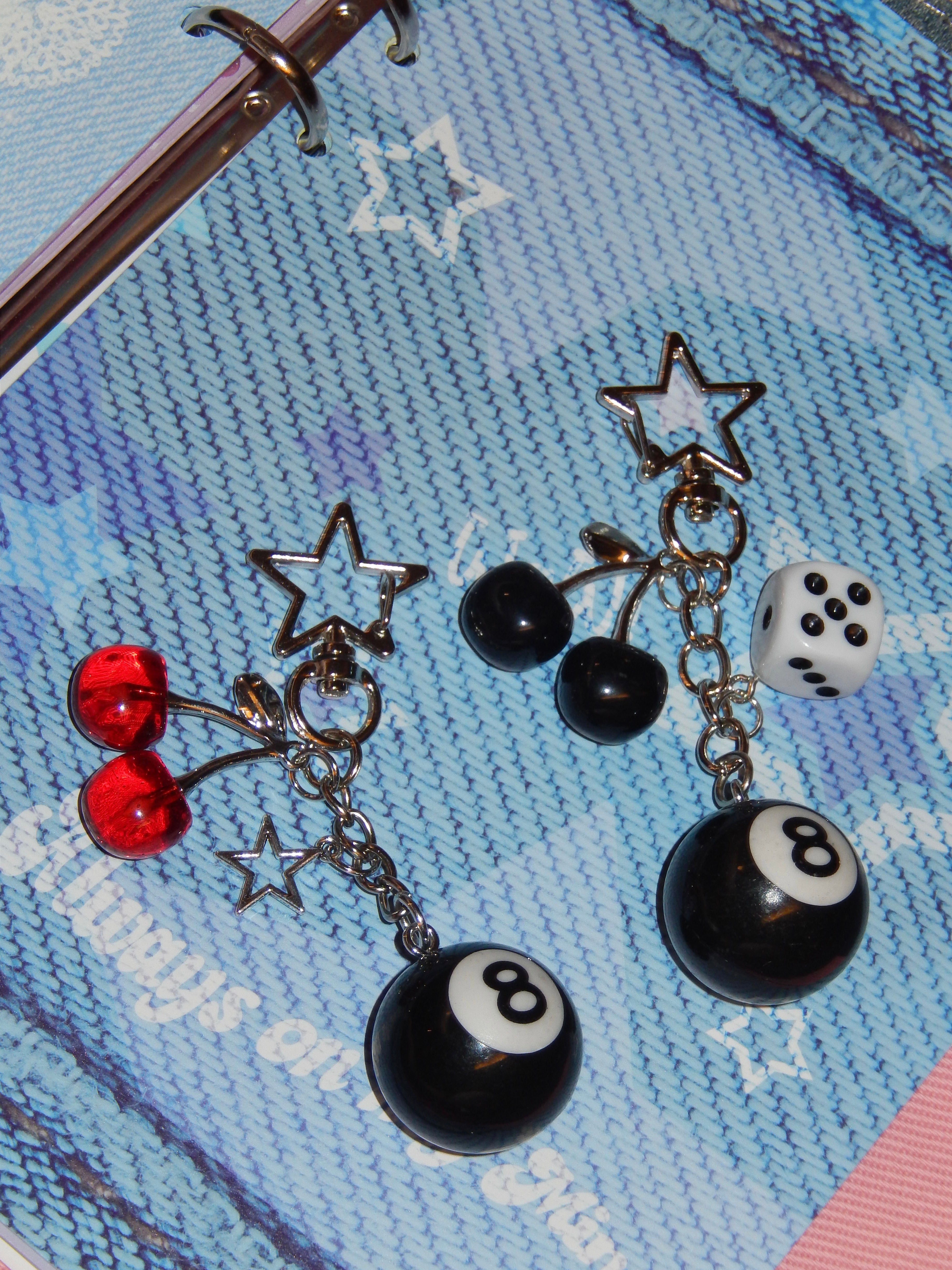 BBS Lucky 8-Ball Cherry Keychain
