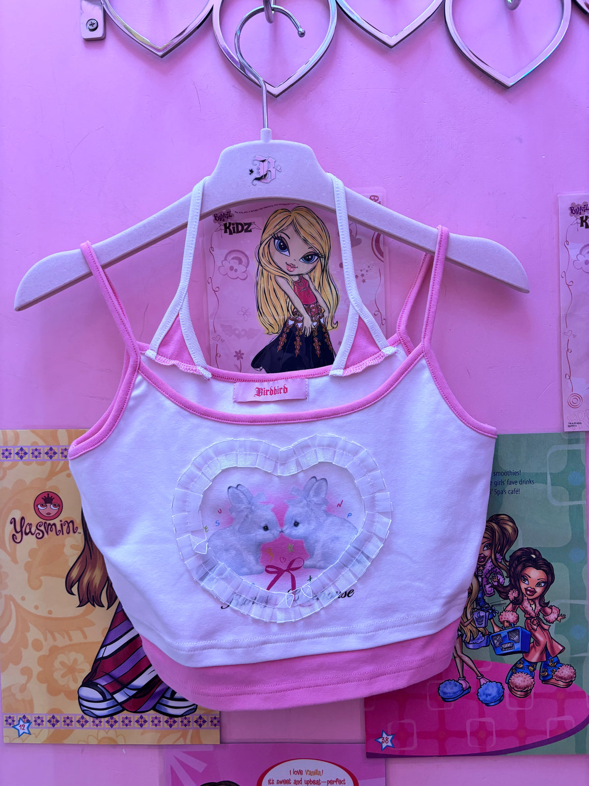 Layered halter bunny top