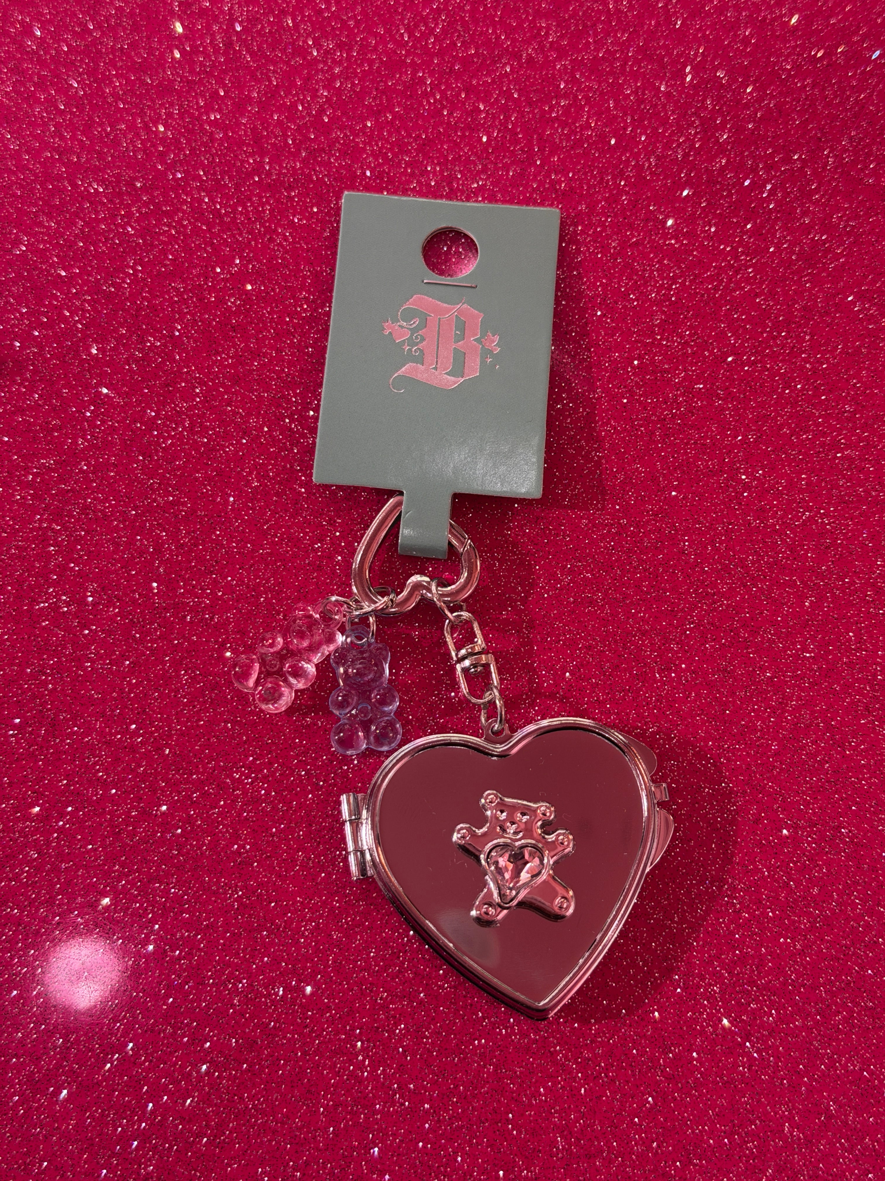 KC165 bear mirror keychain