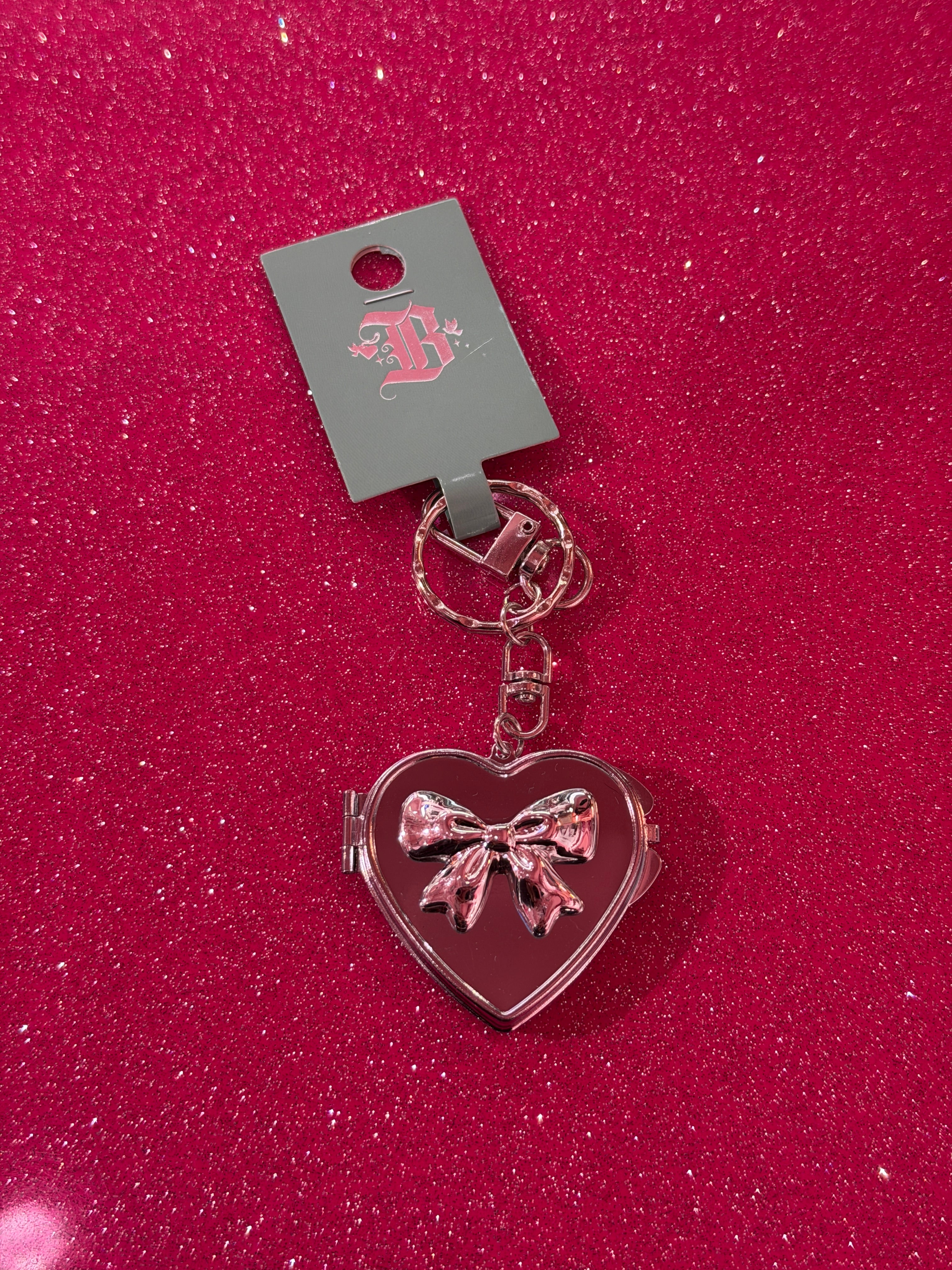 KC163 3d ribbon mirror keychain