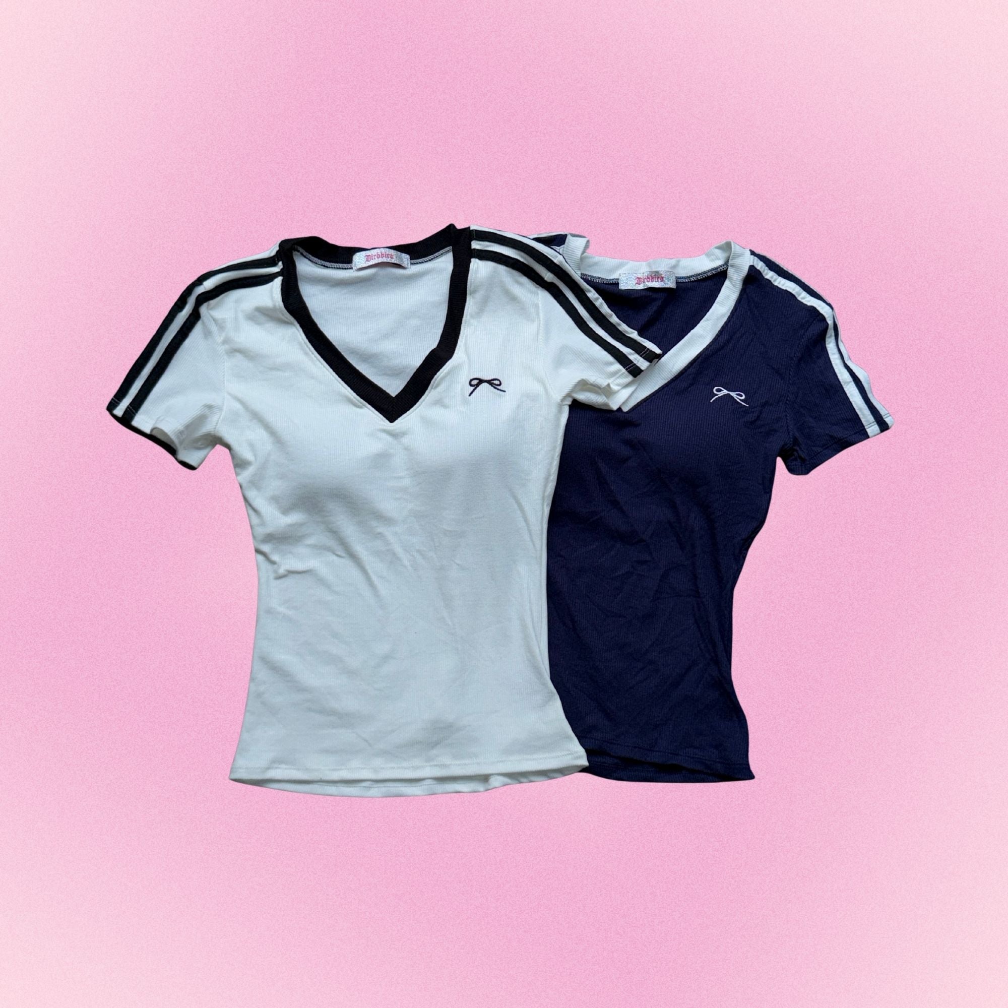 BBS Ribbon Stripe Baby Tee (CP154)