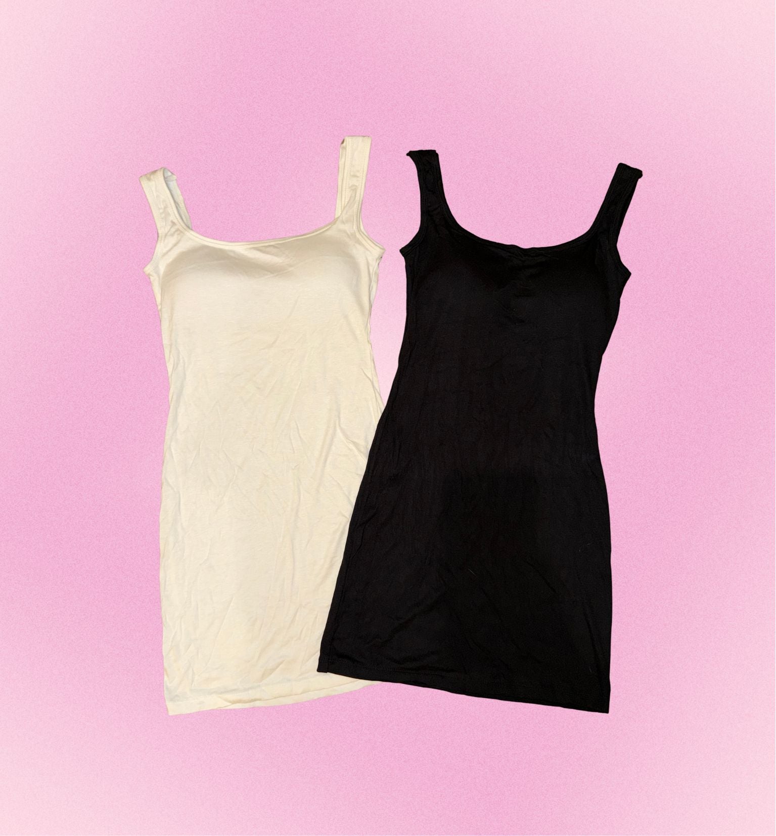 Retro Wide-Strap Square Neck Slip Dress